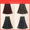 Ice Silk Floral Midi Skirt With Breathable Fabric For Middleaged Women Casual Wear