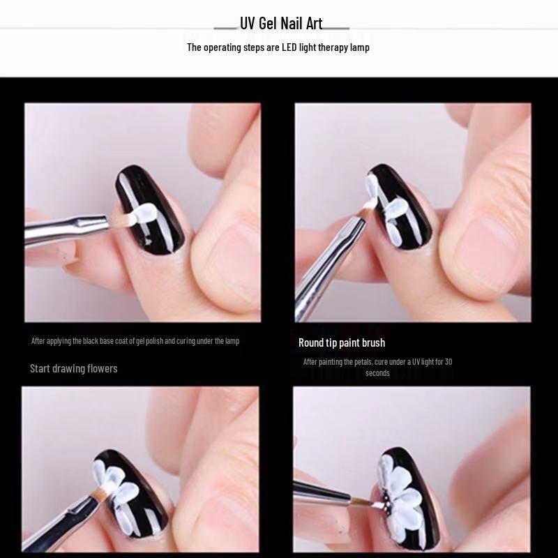 Nail Art Gel Set: 12 UV Colors for Painting, Drawing, and Solid Color Designs