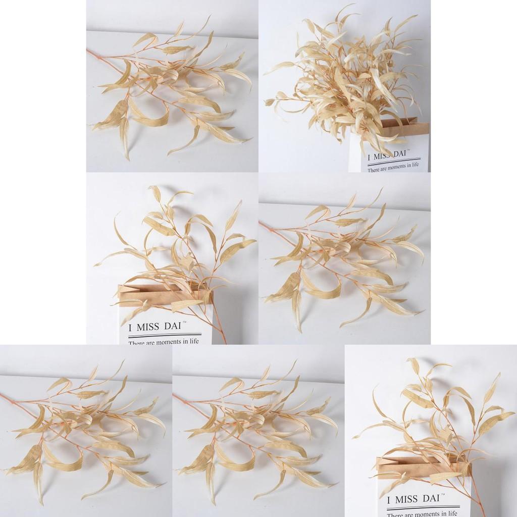 Faux Willow Leaf Fabric Flower With Injection Process For Wedding Outdoor And Home Decoration