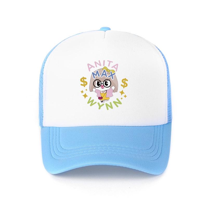 Cute Cartoon Dog Print Trucker Hat Breathable Mesh Adjustable Baseball Cap Men Women Outdoor Casual Sun Cap 56-60cm