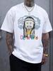 Oliver Tree Print Short Sleeve Tshirt - Black Casual Roun...