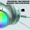 Foldable LED Gaming Headphone with Noise Canceling Bluetooth-compatible 5.4 Long Battery Life Auxiliary TF Card Support