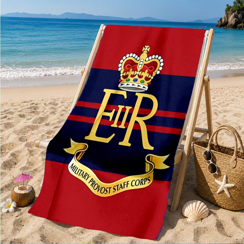 Royal Engineers Crest Emblem Beach Towel, Quick-drying, Easy to Care for, Suitable for Both Fitness and Beach Vacations,Sports Essential