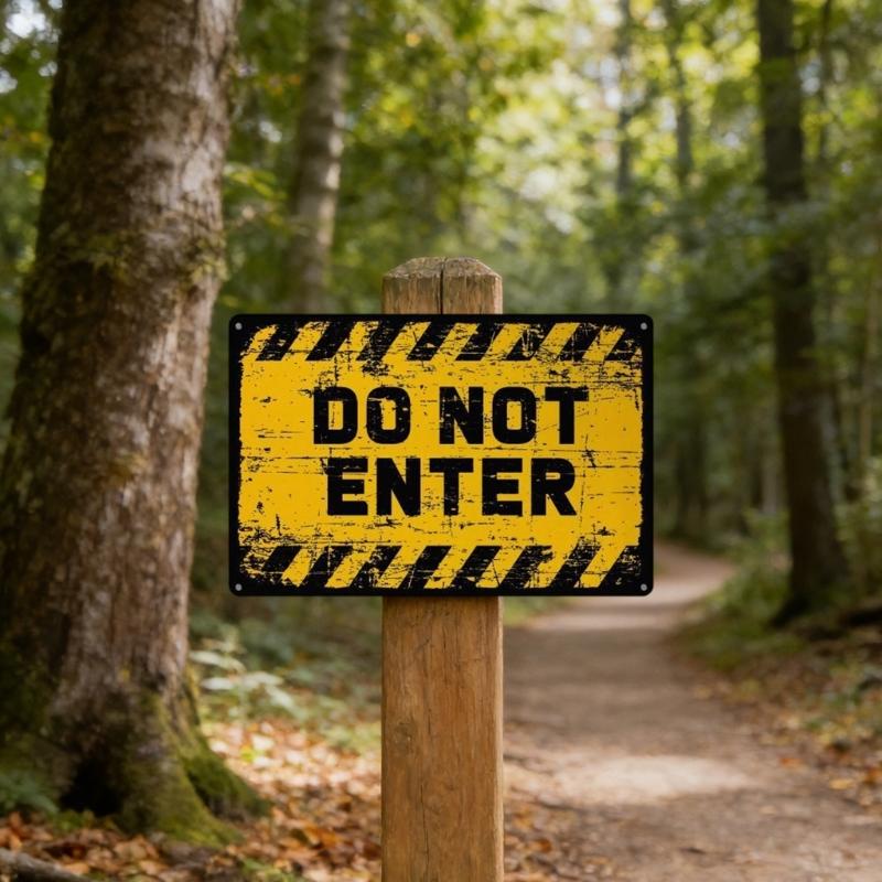 Do Not Enter Sign,11.81×7.87In Keep Out No Entry Sign,Indoor/Outdoor,Fade/Weather Resistant Easy to Install Warning Sign