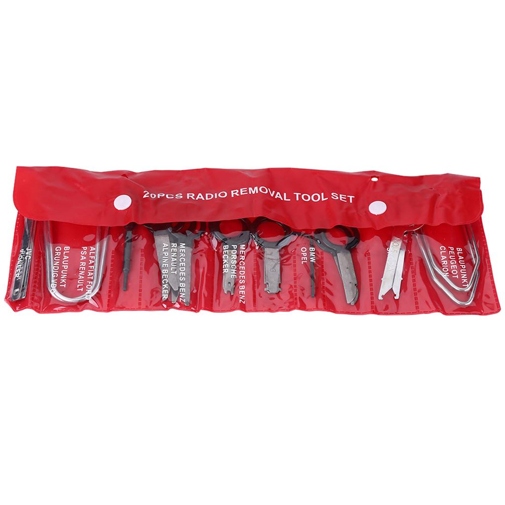 20Pcs Universal Car Audio Stereo Radio Removal Key Tools Set for Easy Install and Removal