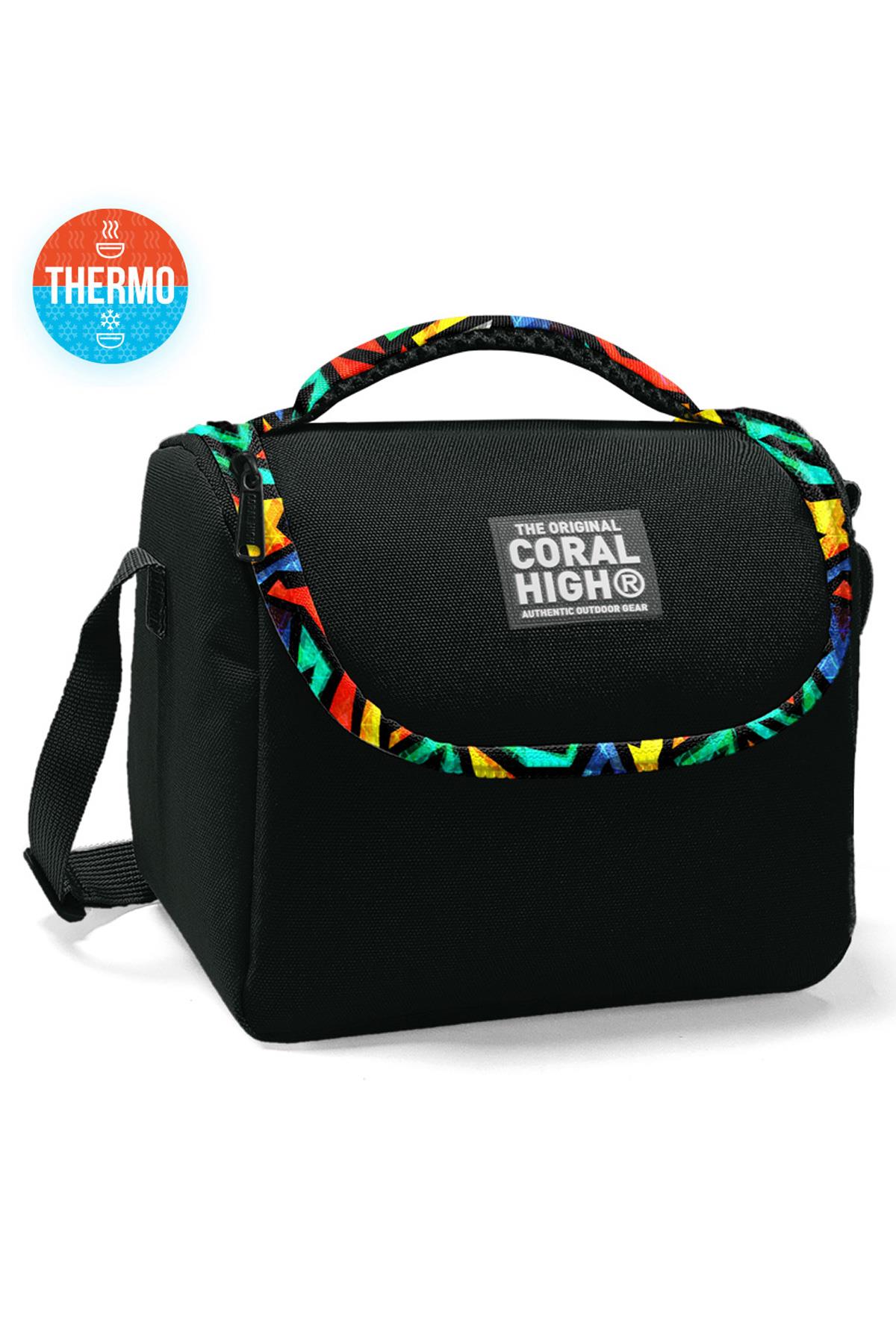 

Термобокс для завтрака Coral High Kids, черный граффити с рисунком 1773