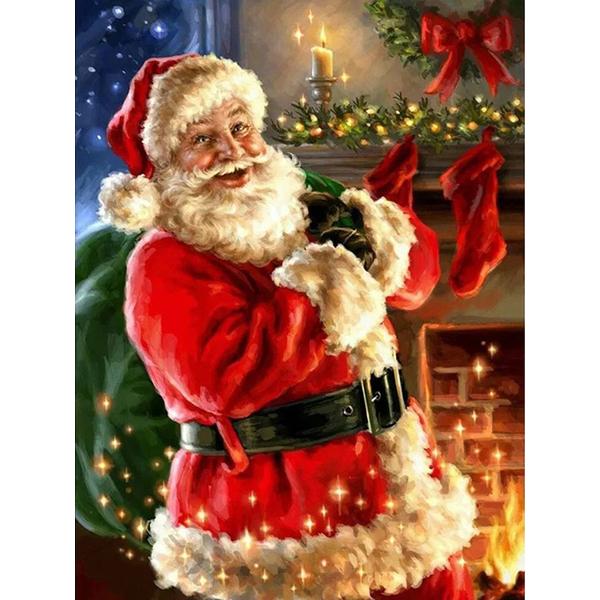 5D Diamond Painting Cartoon Santa Claus Diy Diamond Embroidery Christmas Landscape Cross Stitch Rhinestone Mosaic Christmas Gift