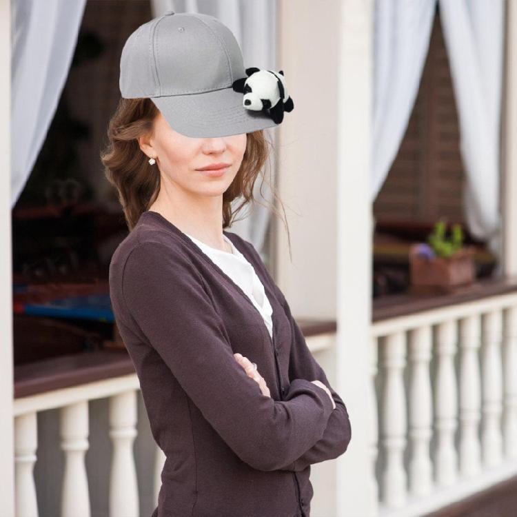 Lovely Plush Panda Baseball Hat For Women Men Unisex Cotton Baseball Caps with Adjustable Back Closure Sport Headwear