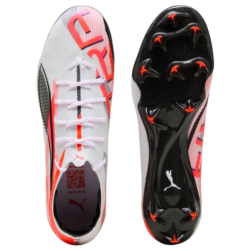 Puma Ultra 5 Carbon FG Unlimited Pack Men Sneakers White Black Glowing-Red 108157-01