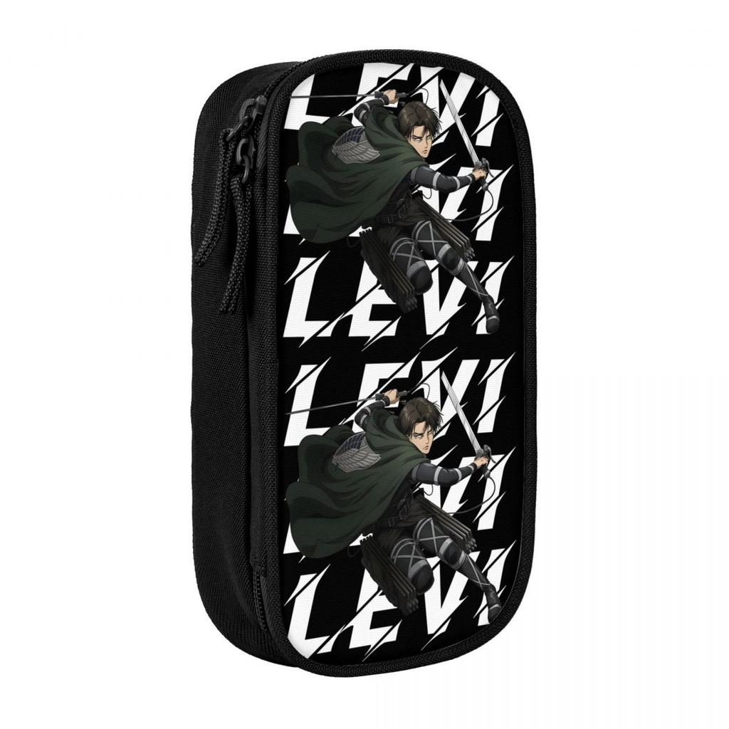 Captain Levied AOT Attacks On Titans Pencil Case Pencilcases Pen Holder for Student Big Capacity Bag School Supplies Stationery