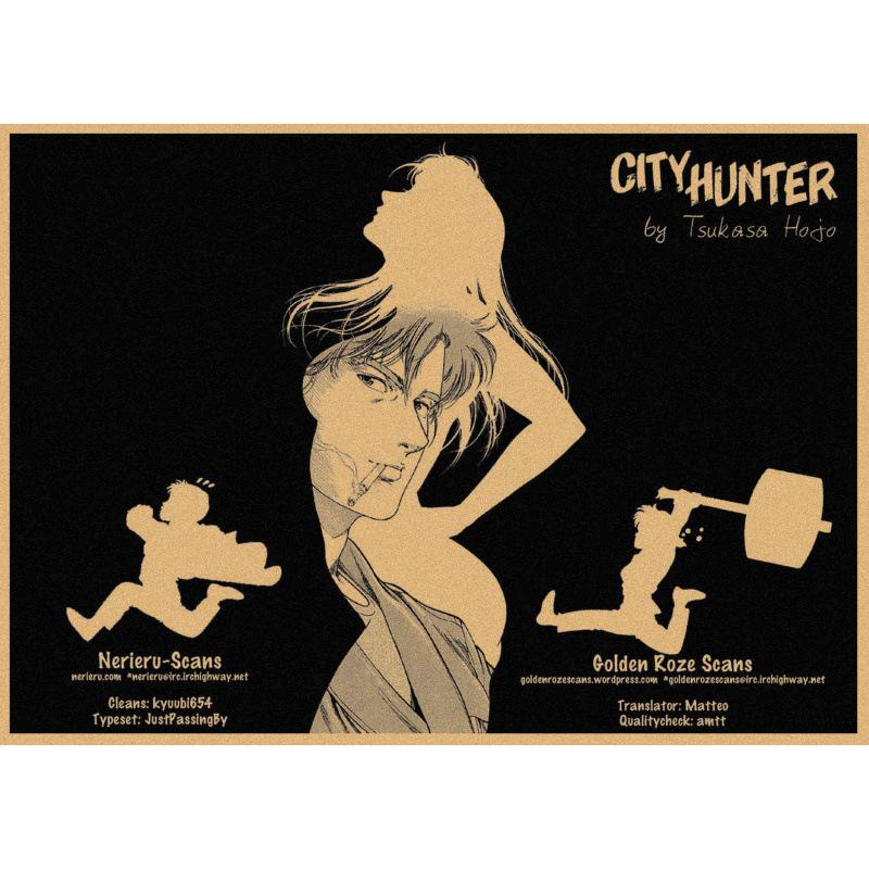 Free Shipping Tsukasa Hojo Retro Manga Art Poster for Cafe & Bar Decor