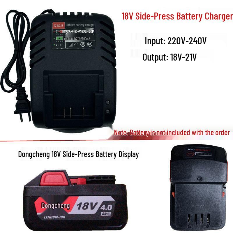 Dongcheng 18V/20V Battery Charger for Angle Grinder, Hammer Drill, and Electric Wrench Accessories