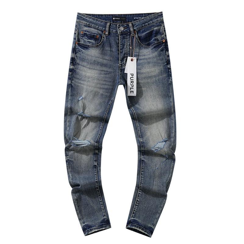 Jeans de Hombre Rectos con Parches Desgastados Estilo Vintage High Street Pantalones Casuales