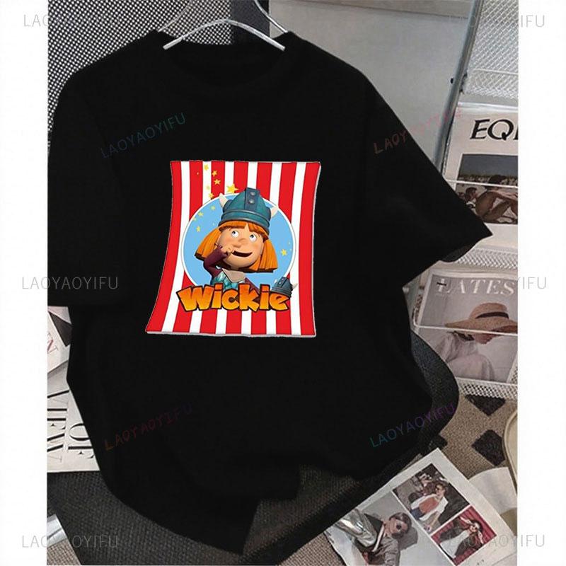 Wickie Und Die Starken Mnner Shirt Vicky The Viking Y2k Unisex Clothing Cheap Material Polyester Short Sleeve Printed Tee