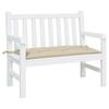 VidaXL Garden Bench Cushion, Bench Cover with String Ties, Waterproof Outdoor Cushion, Beige 100x50x7 Cm 361567