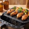 Ventilated Crisper Tray for Even Heating Air Fryer Grill Rack Replacement Holstein Housewares Dual Basket 4.4QT Carbon Nonstick Steel Non-Stick Plate