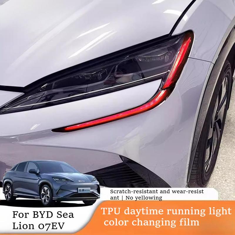 For BYD Sea Lion 07EV 2024-2025 Exterior Daytime Running Light Color Changing Film Sticker Exterior Light Film Rudder Adaptation