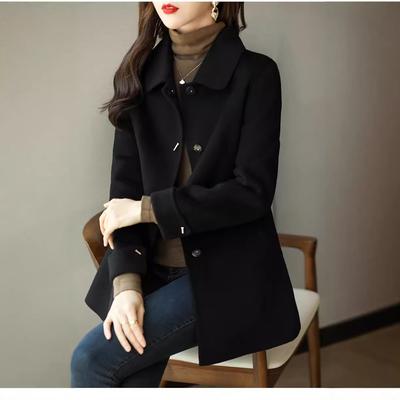 Neue Koreanische Version Kleiner Lässiger Mantel Damen Kurzer Wollmantel Schlanker Mantel Damen Vielseitig