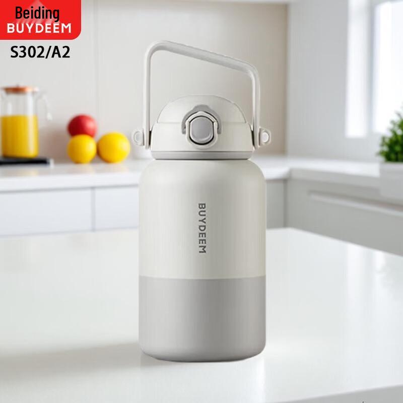 Buydeem 1L Stainless Steel Flip-Top Insulated Bottle