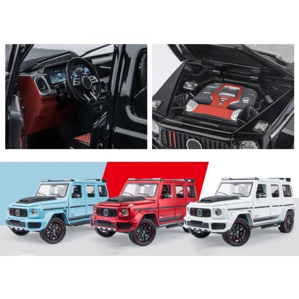 1:24 Scale Benz G800 Off Road SUV Diecast Model Car Alloy Sound & Light Collection Fine Simulated Decorations Gift Boyfriend