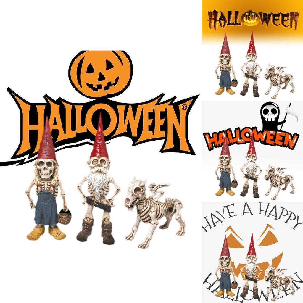 Exquisite European Style Resin Skeleton Figurines For Garden Halloween Decoration
