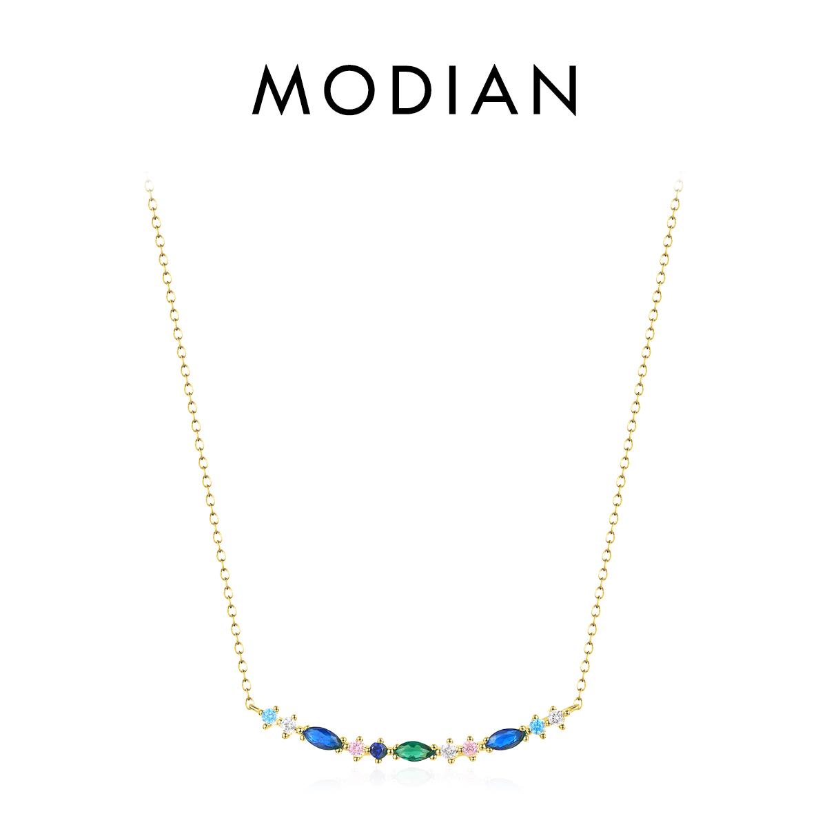 

Модиан, стерлинговое серебро 925 пробы, изысканное элегантное длинное ожерелье с подвеской, винтажная цепочка на шею для женщин, подарок на день рождения, ювелирные изделия золотой