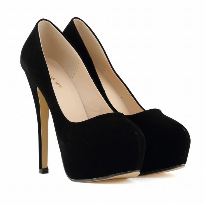 3 inch black platform heels