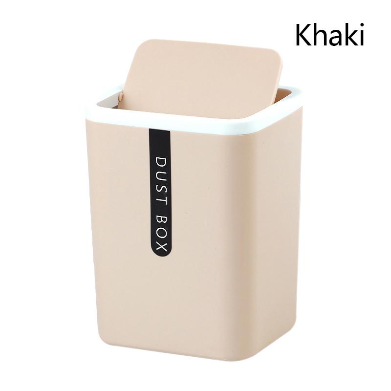 

Мини-мусорное ведро, небольшой мусорный бак, легкий, экономит место, бочка для всякой всячины, вращающаяся на 360 градусов, крышка для хранения хаки