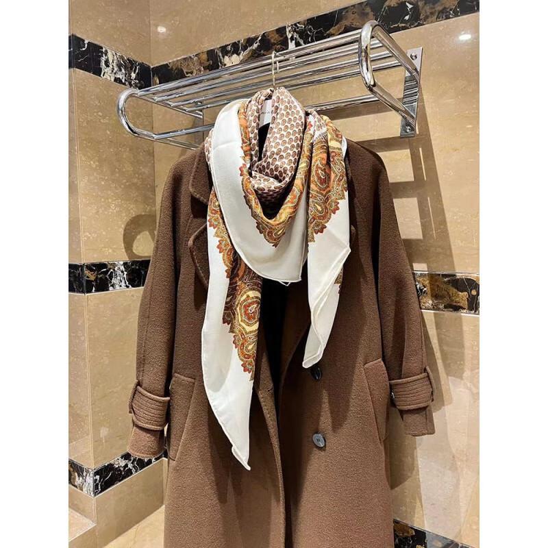 NINA SOLOR Retro Exotic Silk Wool Shawl