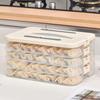 Multilayer Kitchen Freezer Box Sealed Stackable Design For Dumplings Wonton Iced Food Storage