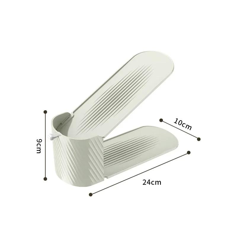 

1 шт. Регулируемая стойка для хранения обуви, интегрированная подставка для обуви, стойка для хранения обувного шкафа, компактные съемные двухъярусные стойки