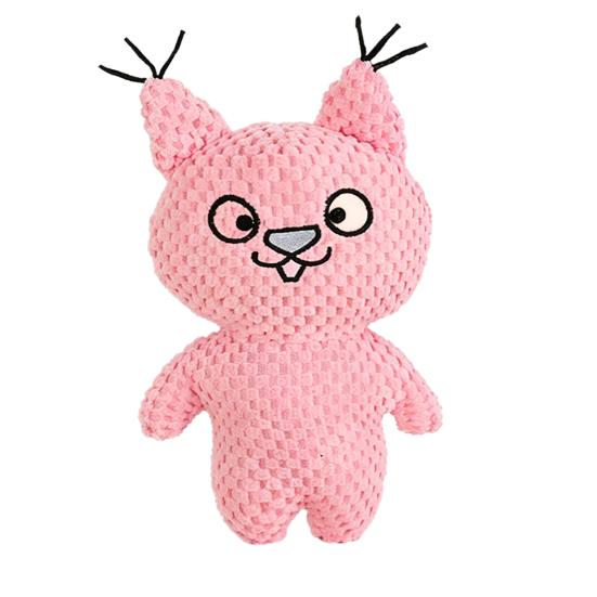 

Pet Toy Bite-Resistant Sound Design Interactive Puppy Chew Toy Cartoon Design Teeth Oral Health Safe Chew Toy розовый