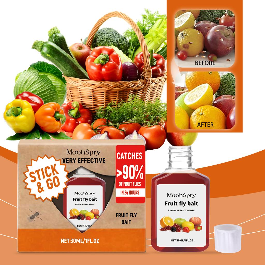 Esca per moscerini della frutta, Moscerini efficienti, Risposta rapida, Entrano nella trappola attraverso una formula odorosa appositamente studiata, 30ml