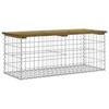 VidaXL Design Gabion Garden Bench 103x44x42 Cm Impregnated Pine Wood 834361