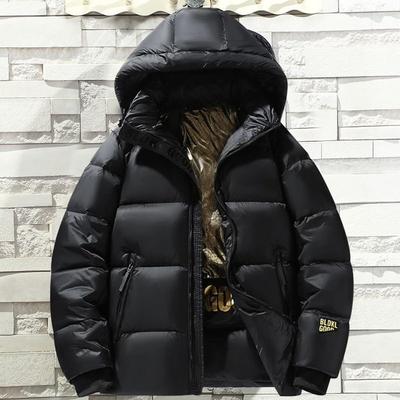 Black Gold Short Down Jacket Men's and Women's Winter Thickened Cotton Casual Warm Jacket