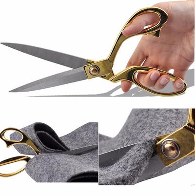 26cm Vintage Stainless Steel Tailor Scissors Sewing Cut Craft Fabric Dressmaking Scissor Textile Cutter Tailor Shear Sewing Tool