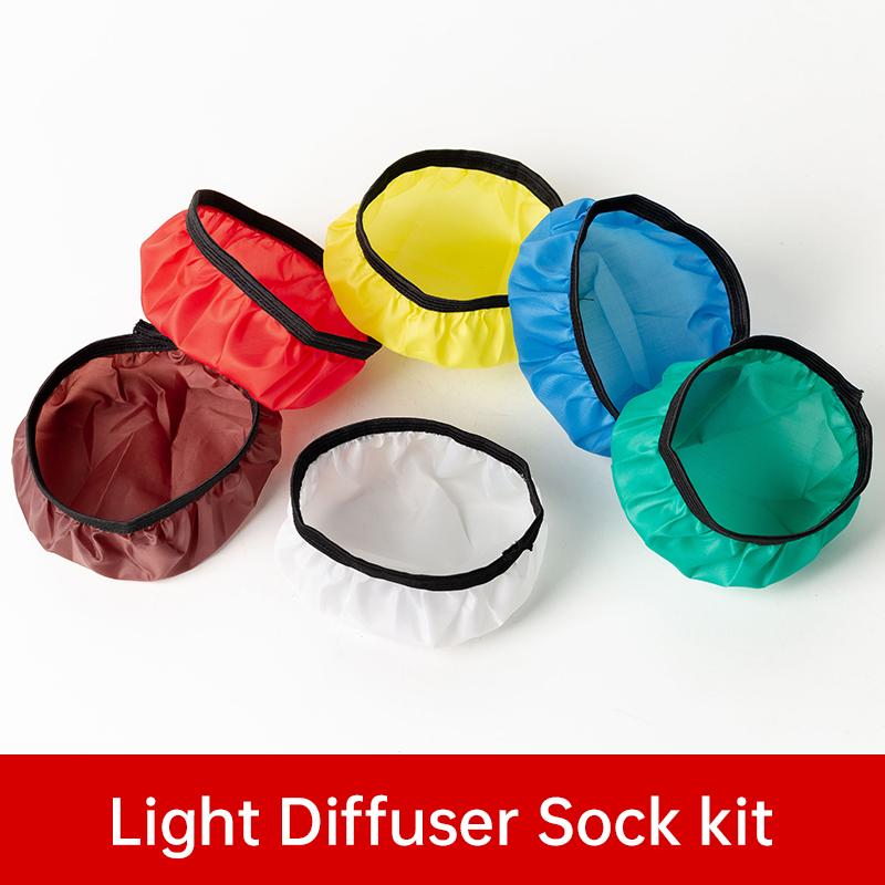 Soft Light Diffuser Sock 7" 180mm 6 Colors Cloth Filter for Bowens Mount Standard Reflector Diffuser Shade Dish Honeycomb Grid