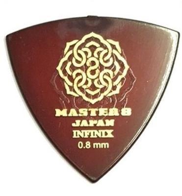 Of MASTER8 JAPAN INFINIX Triangular HARD GRIP Guitar Pick [Set 20] 0.8mm Anti-Slip [IFS-TR080]