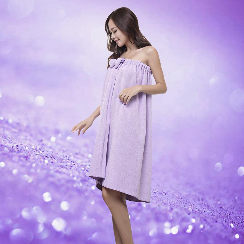 Korean Style Microfiber Bow Bath Skirt - Strapless & Versatile Bath Towel