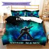 Name Individuell Bon Jovi Band Muster Bettwäsche Set Bettbezug Kissenbezug Heimdeko Geschenk (1 Bettbezug + 2 Kissenbezüge, ohne Füllung)