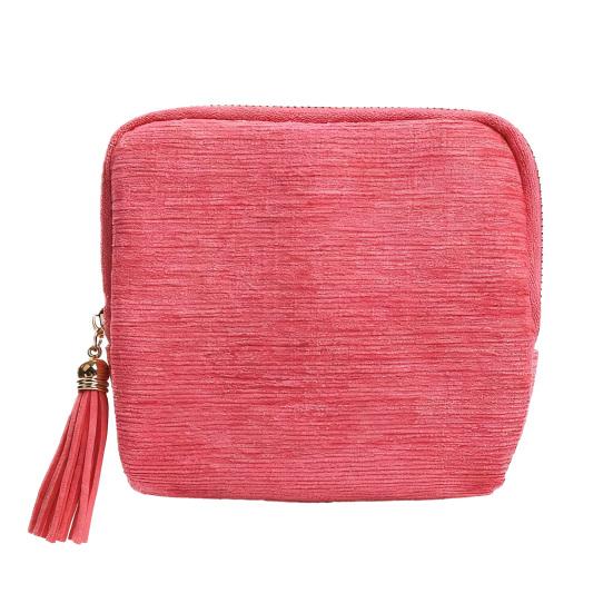 Sac à Bijoux Grande Capacité Fermeture Éclair Portable Organisateur de Bijoux de Voyage Multi-Compartiments Pochette de Rangement pour Bijoux