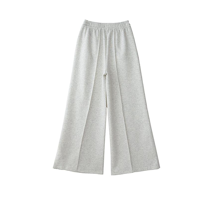 Sports and Leisure Suit Women's Early Autumn Korean Version of Lazy Wind Knitted Hooded Sweater Coat Wide-leg Pants Two-piece Suit