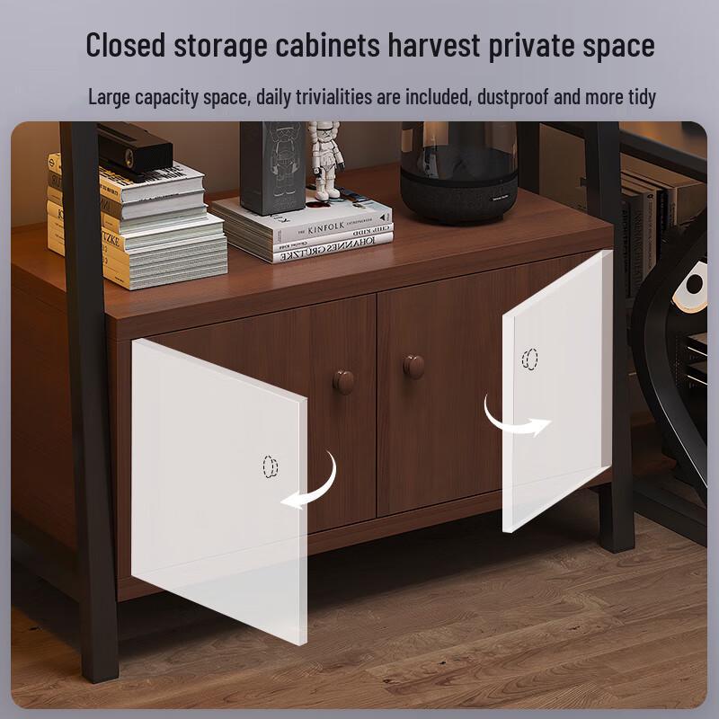 Zhaoran 4-Tier Steel-Wood Storage Shelf