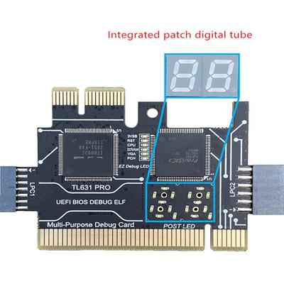 All In 1 Tl631 Pro Motherboard Diagnostic Analyzer Testador de Cartões para Laptop e PC Pci Mini Pci-E Lpc