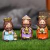 Krippenfiguren für Weihnachten 10 Stück Harz Krippenszene Ornamente Weihnachts-Jesus-Statue Für Kinder und Erwachsene Heilige Familie
