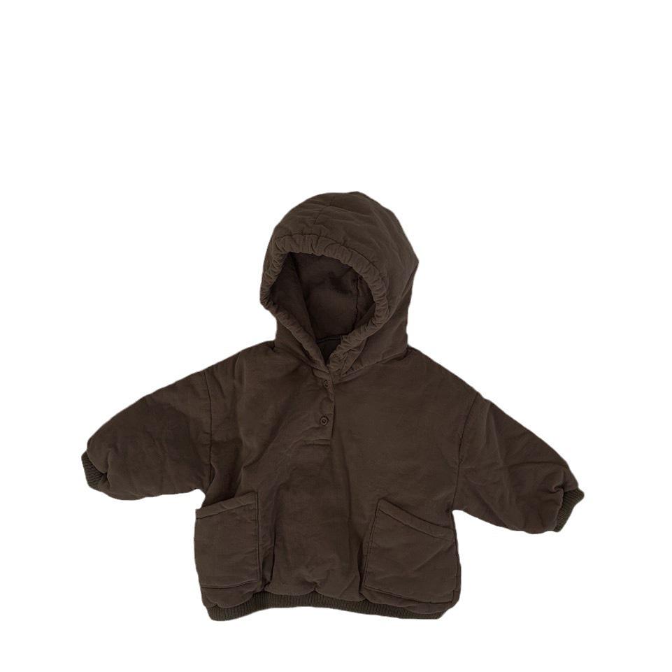 Korean Style Winter Kids' Thick Hooded Cotton Jacket & Pants Set for Girls