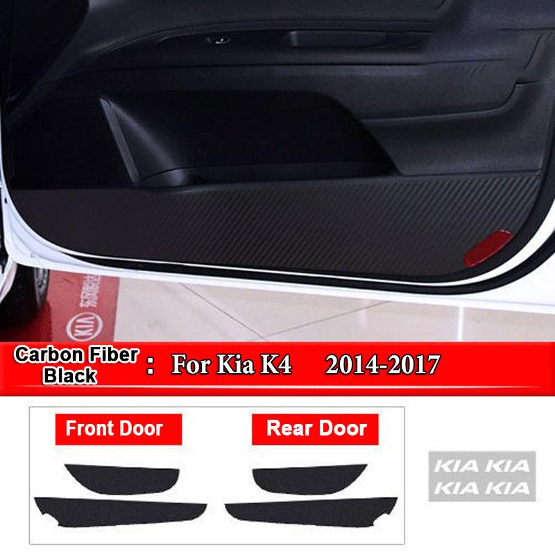 For Kia Sportage K2 K3 K4 KX3 K5 KX5 KX7 Car Inner Door Anti Kick Pad Carbon Fiber Patterned Pad Stickers Protective Accessories