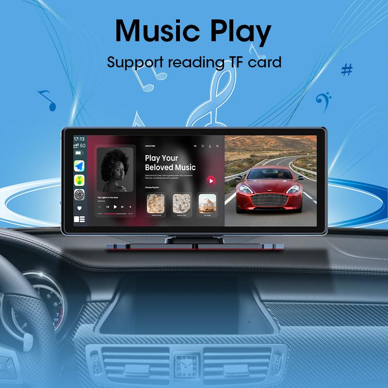 7/8.1 inch Suspended Type Wireless CarPlay Touch Screen Portable Car DVR Android Auto Dashcam GPS Navigation Rearview Camera FM