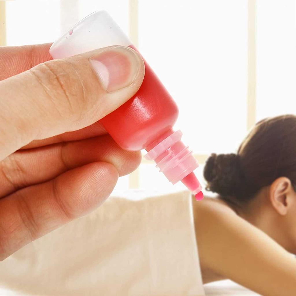 50pcs Plastic Squeezable Eye Liquid Dropper Bottles with Childproof Cap 10ML