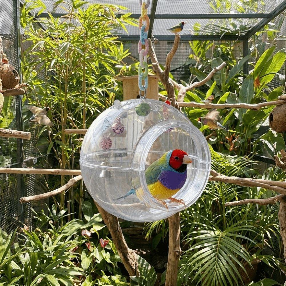Detachable Parrot Breeding Nest Transparent Bird Cage Bed Spherical Bird Nest Pet Supplies